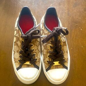 Brown Coach sneakers